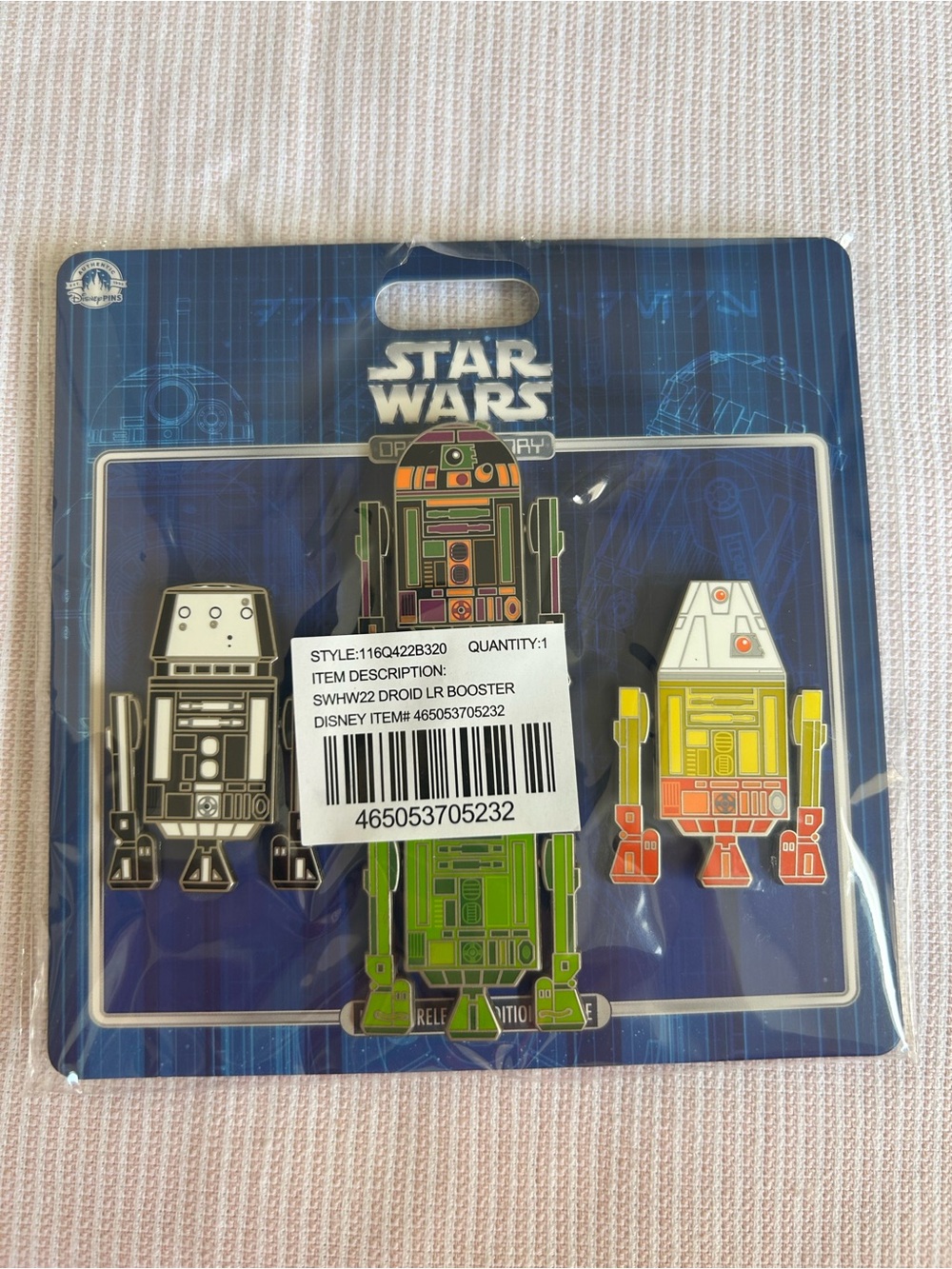 Star Wars Enamel Droid Pin Trio - Black, Green, Yellow, Red